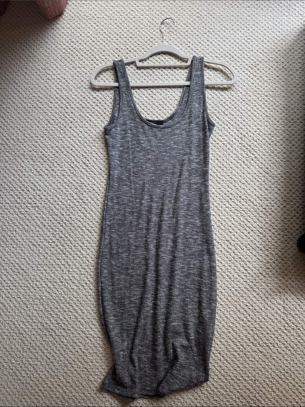 Forever 21 Sleeveless Ribbed Tank Dress in Heather Gray